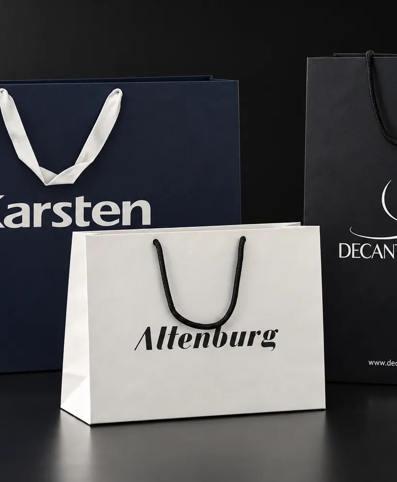 Sacolas de papel personalizadas Karsten e Altenburg